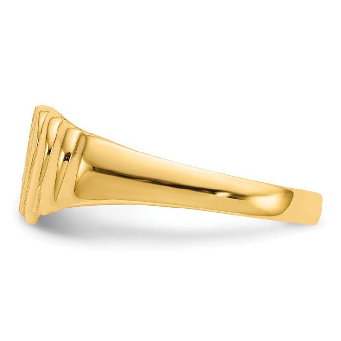 Buy Exclusive 14K Gold Children's Heart Signet Ring - 6.75mm, Stylish Value!-3