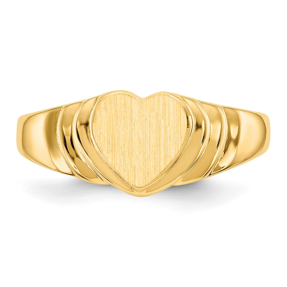 Buy Exclusive 14K Gold Children's Heart Signet Ring - 6.75mm, Stylish Value!