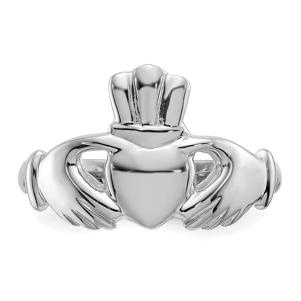 Exclusive 14K White Gold Claddagh Ring - Stylish Design, Affordable Luxury