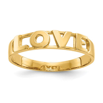 High-Quality 14K Gold LOVE Ring - Stylish & Affordable Luxury Jewelry