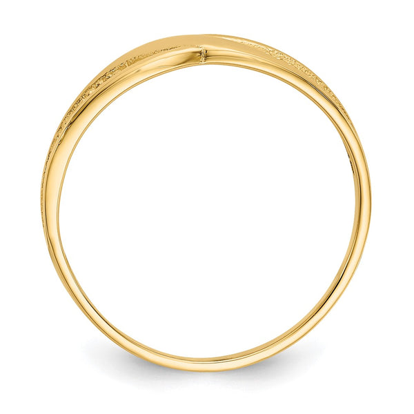 14K Gold Polished Filigree Ring - Style GR1-1002222
