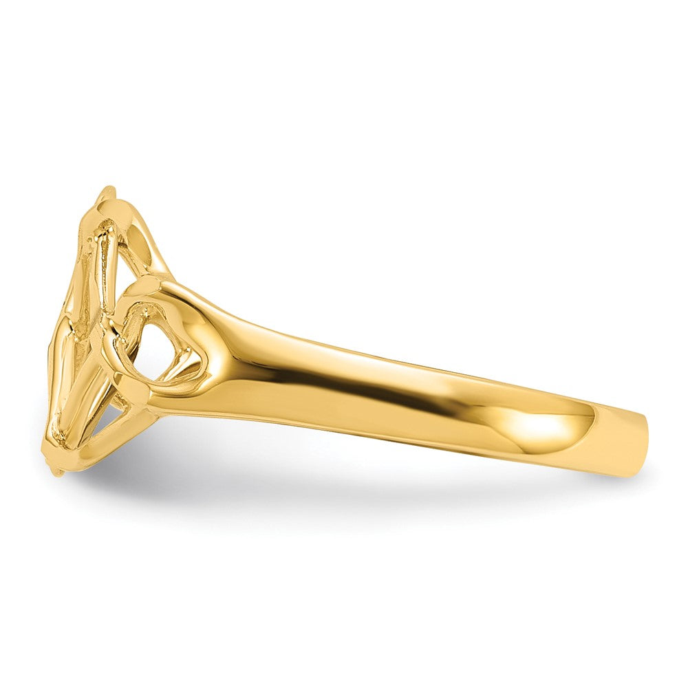 High-Quality 14K Gold Polished Diamond-Cut Ring | Stylish Elegance at a Great Price