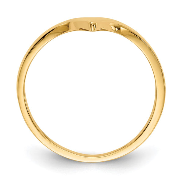 14K Gold Polished Chevron Ring