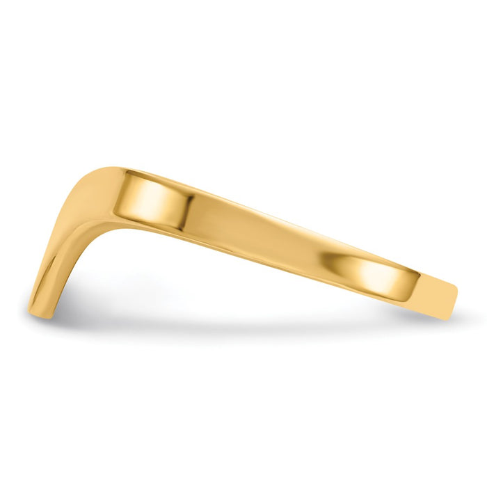 High-Quality 14K Gold Polished Chevron Ring - Stylish & Affordable Luxury-4