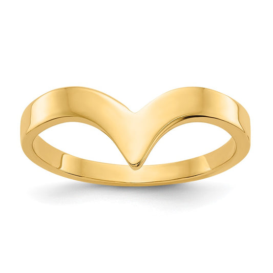 High-Quality 14K Gold Polished Chevron Ring - Stylish & Affordable Luxury