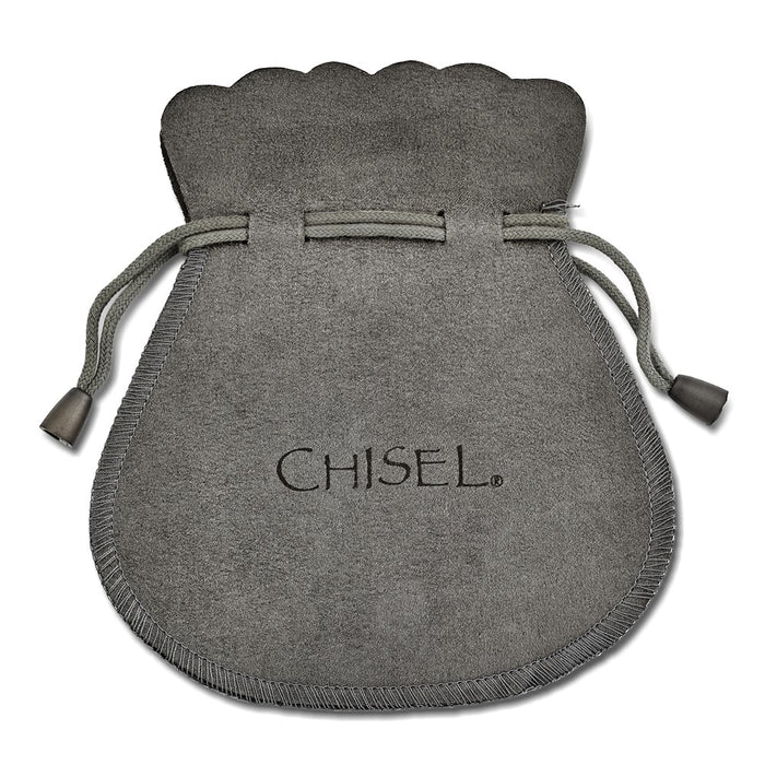 Order Stylish Polished Stainless Steel Chisel Bracelet - Adjustable CZ Bar-2