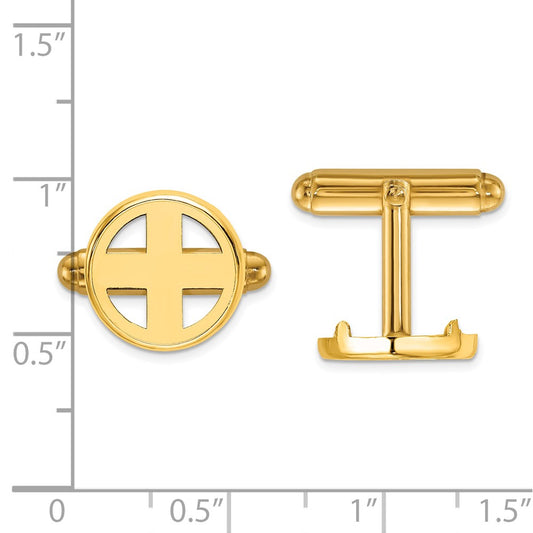 Buy Exclusive 14K Men's Polished Cuff Links - Stylish 13.0mm Wideband Design