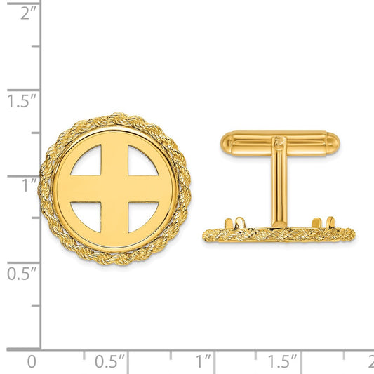 Buy Exclusive 14K Men's Polished Wideband Cuff Links - 17.8mm, Stylish Value