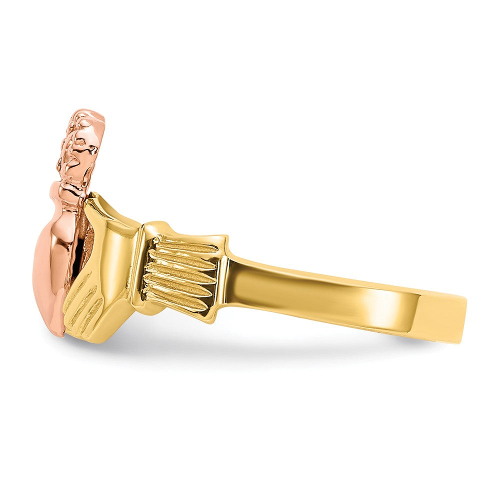 Exclusive 14K Two-Tone Claddagh Ring - Affordable Timeless Elegance, 6g