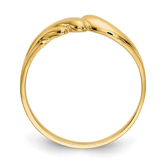 Buy 14K Gold Polished Swirl Dome Band Ring - Stylish & Affordable Jewelry