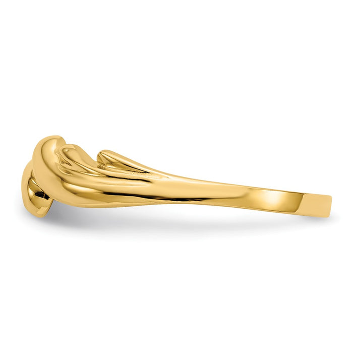 Buy 14K Gold Polished Swirl Dome Band Ring - Stylish & Affordable Jewelry-3