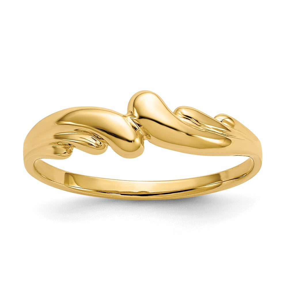 Buy 14K Gold Polished Swirl Dome Band Ring - Stylish & Affordable Jewelry
