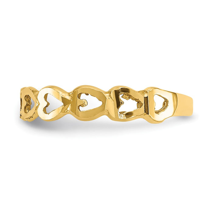 High-Quality 14K Gold Heart-Shaped Ring - Stylish & Affordable Luxury-3
