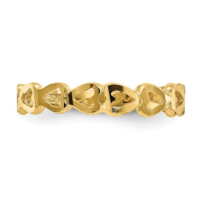 High-Quality 14K Gold Heart-Shaped Ring - Stylish & Affordable Luxury-4