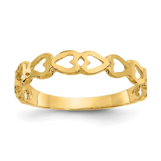 High-Quality 14K Gold Heart-Shaped Ring - Stylish & Affordable Luxury