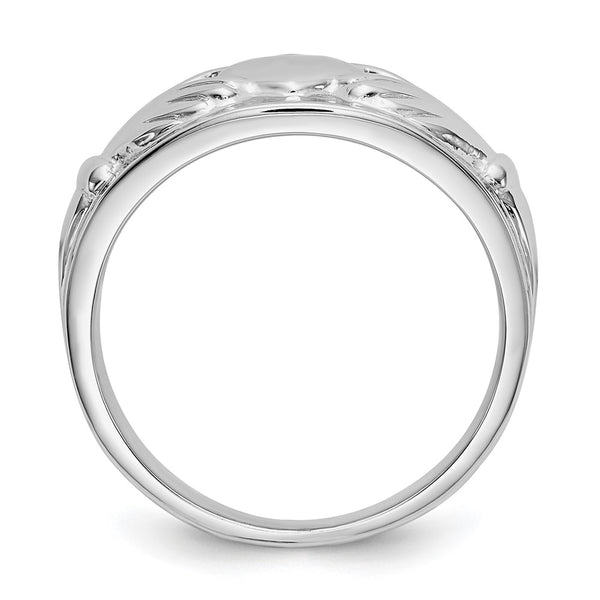 14K White Gold Women's Claddagh Ring - Style GR1-1016747