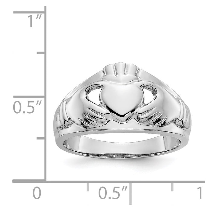 Buy Stylish 14K White Gold Women's Claddagh Ring - High-Quality Design-3