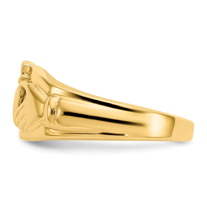 Shop Stylish 14K Gold Polished Women's Claddagh Ring - Premium Quality & Value-3
