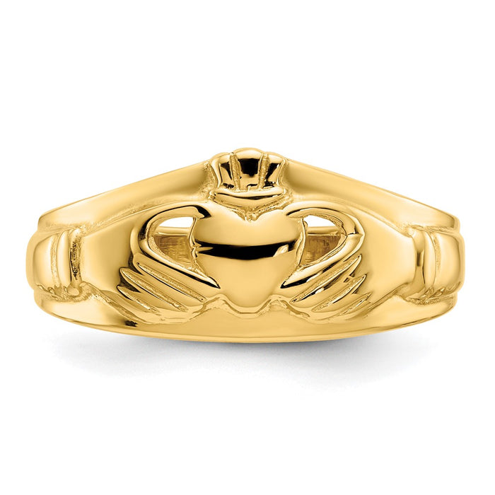 Shop Stylish 14K Gold Polished Women's Claddagh Ring - Premium Quality & Value-4