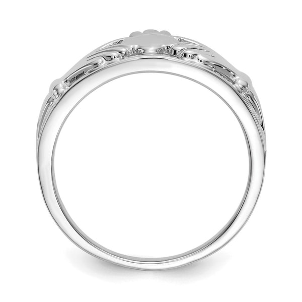 14K White Gold Women's Claddagh Ring - Style GR1-1016752