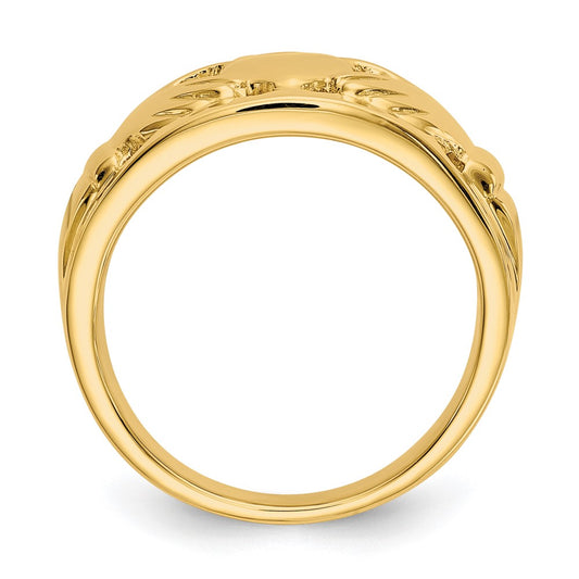 Exclusive 14K Gold Polished Women's Claddagh Ring - Stylish & Affordable Quality