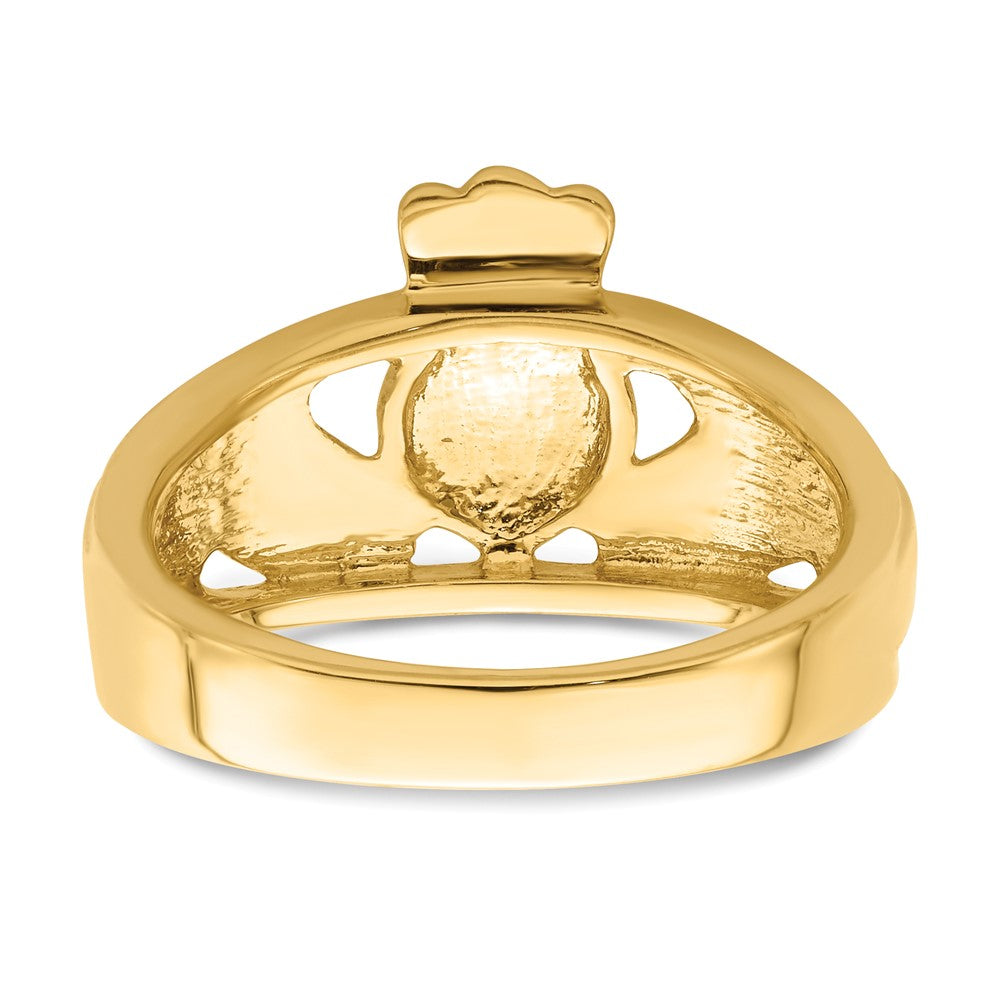 Exclusive 14K Gold Polished Women's Claddagh Ring - Stylish & Affordable Quality