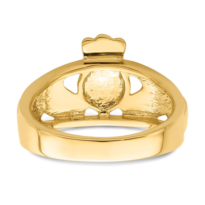 Exclusive 14K Gold Polished Women's Claddagh Ring - Stylish & Affordable Quality-5