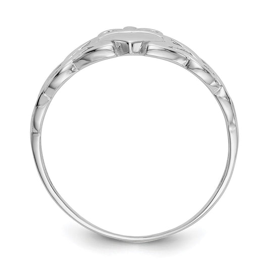 Designer Men's Claddagh Ring in 14K White Gold - Stylish & Affordable Luxury