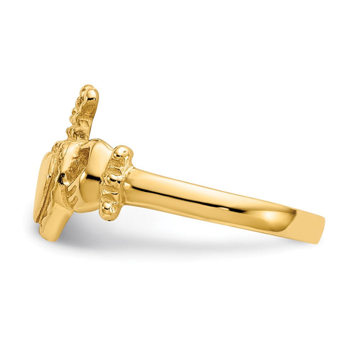 Shop Stylish 14K Gold Polished Women's Claddagh Ring - Exclusive Design, Affordable Price-3