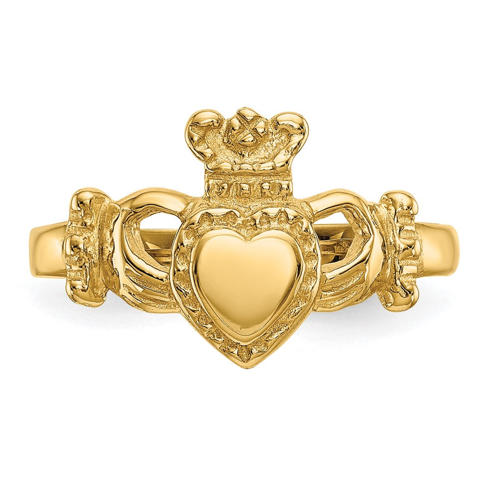 Shop Stylish 14K Gold Polished Women's Claddagh Ring - Exclusive Design, Affordable Price