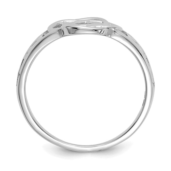 14K White Gold Celtic Knot Ring for Women