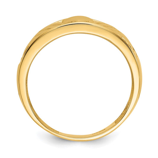 Buy Stylish 14K Polished Gold Men's Claddagh Ring - Exclusive Design, Affordable Price