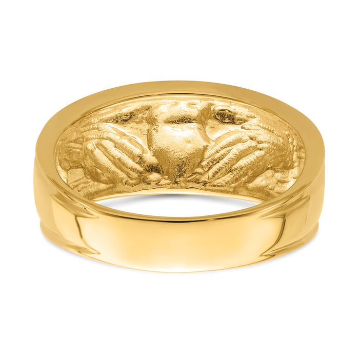 Buy Stylish 14K Polished Gold Men's Claddagh Ring - Exclusive Design, Affordable Price-5