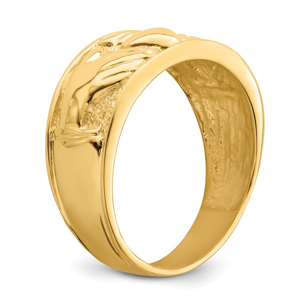 Buy Stylish 14K Polished Gold Men's Claddagh Ring - Exclusive Design, Affordable Price