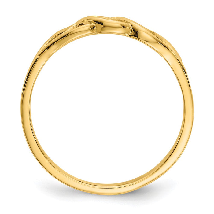Exclusive 10K Freeform Knot Design Ring - Stylish & Affordable Luxury Jewelry-2
