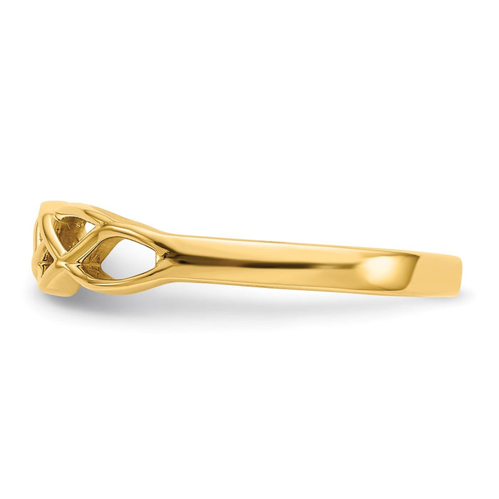 Exclusive 10K Freeform Knot Design Ring - Stylish & Affordable Luxury Jewelry-3