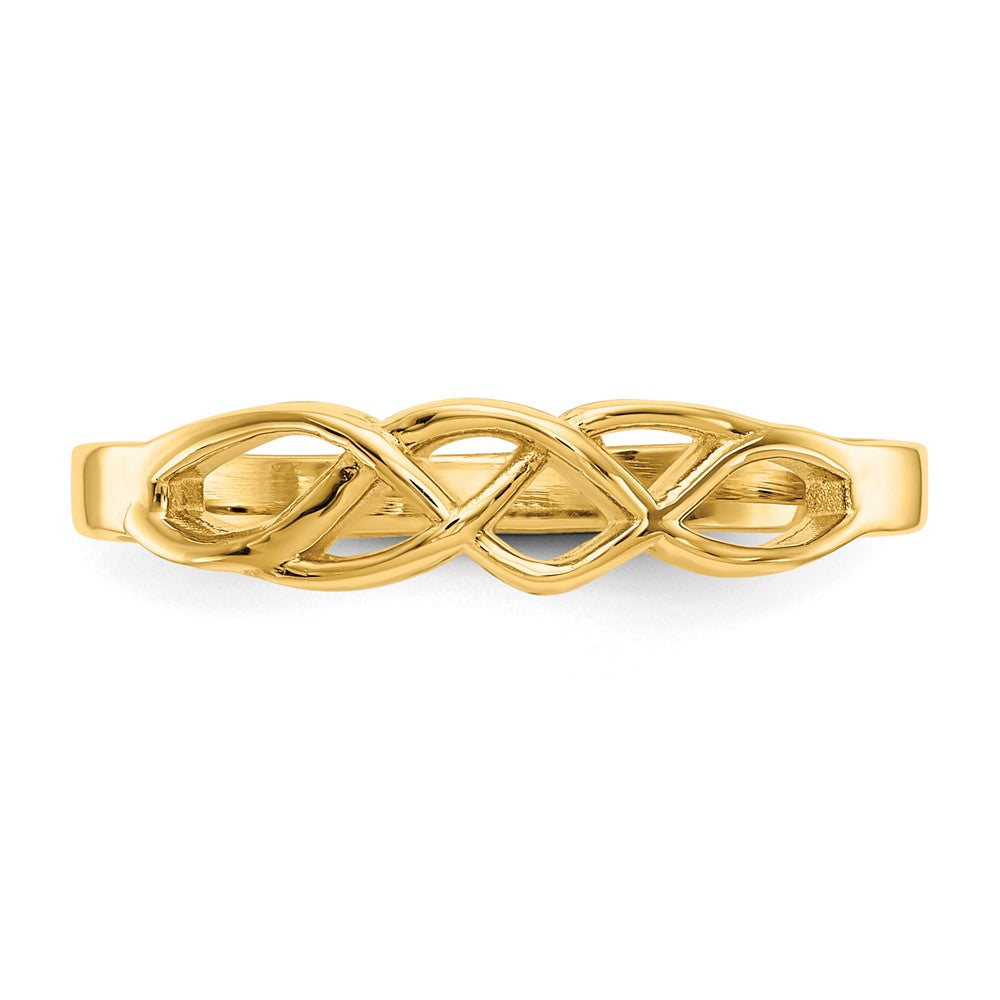 Exclusive 10K Freeform Knot Design Ring - Stylish & Affordable Luxury Jewelry