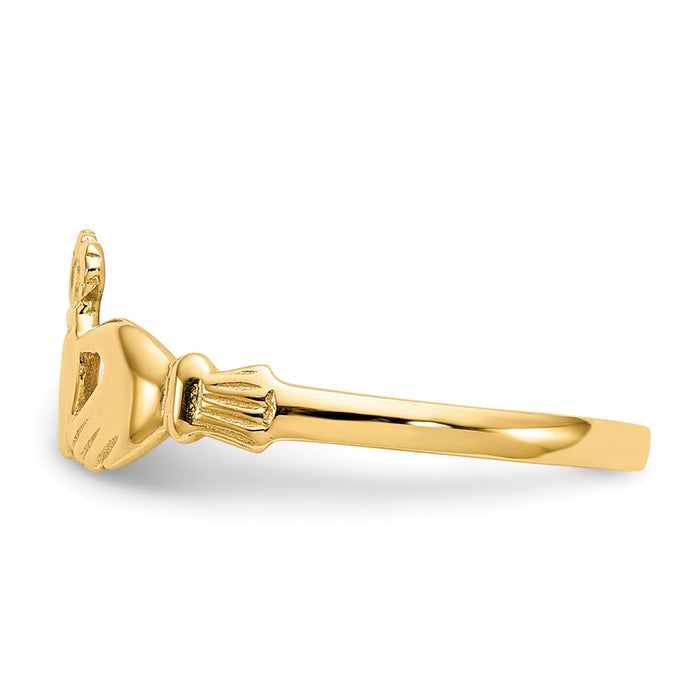 Exclusive 14K Gold Claddagh Ring - Stylish Design, Affordable Luxury!-3