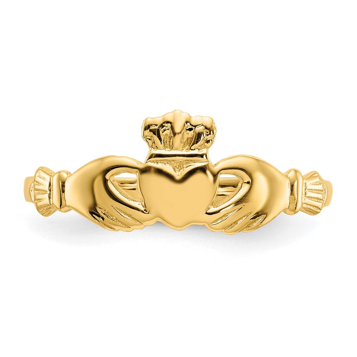Exclusive 14K Gold Claddagh Ring - Stylish Design, Affordable Luxury!-4