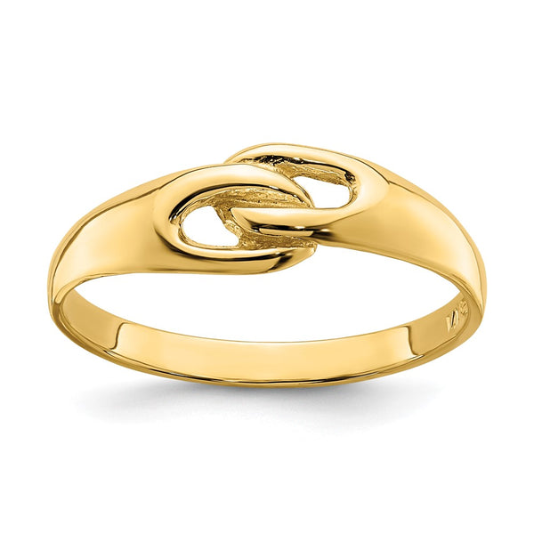 14K Gold Freeform Knot Ring, Fit