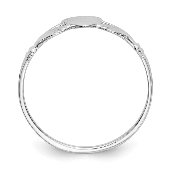 14K White Gold Women's Claddagh Ring - Style GR1-1016796