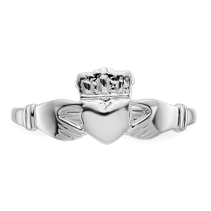 Shop 14K White Gold Women's Claddagh Ring - Stylish & Affordable Jewelry-4