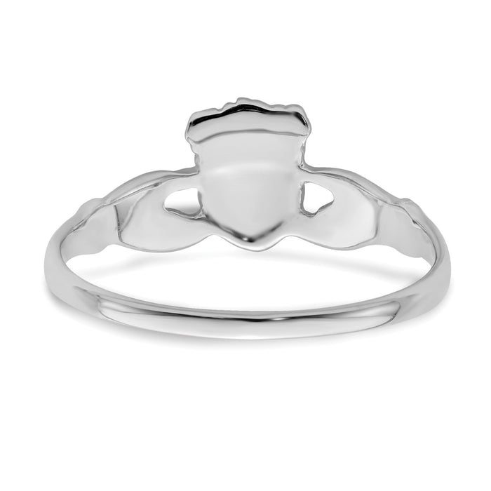 Shop 14K White Gold Women's Claddagh Ring - Stylish & Affordable Jewelry-5