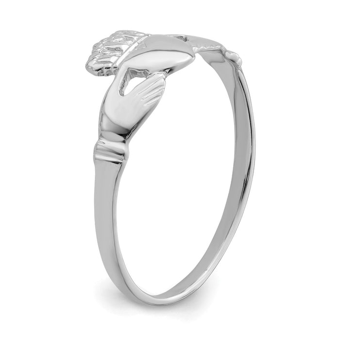Shop 14K White Gold Women's Claddagh Ring - Stylish & Affordable Jewelry-6