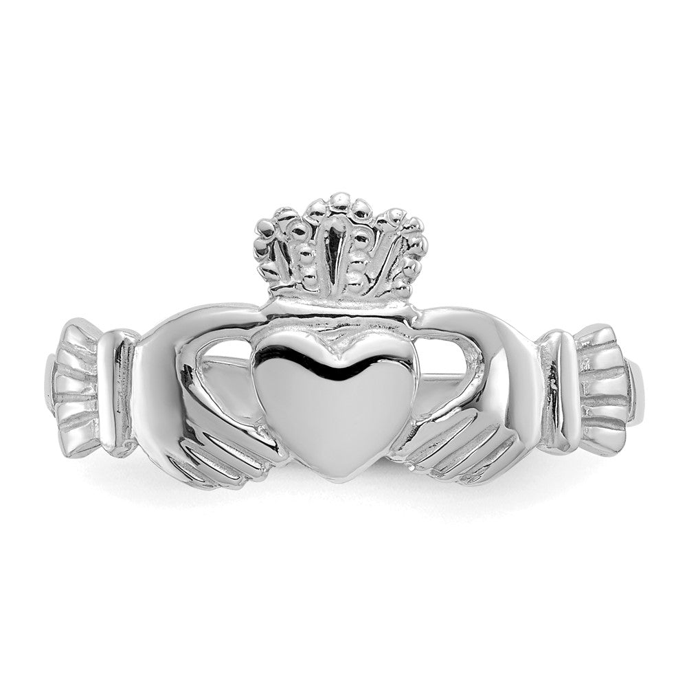 Exclusive 14K White Gold Women's Claddagh Ring - Stylish & Affordable Luxury