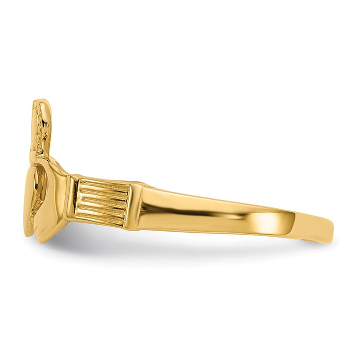 High-Quality 14K Gold Women's Claddagh Ring - Stylish & Affordable Design-3