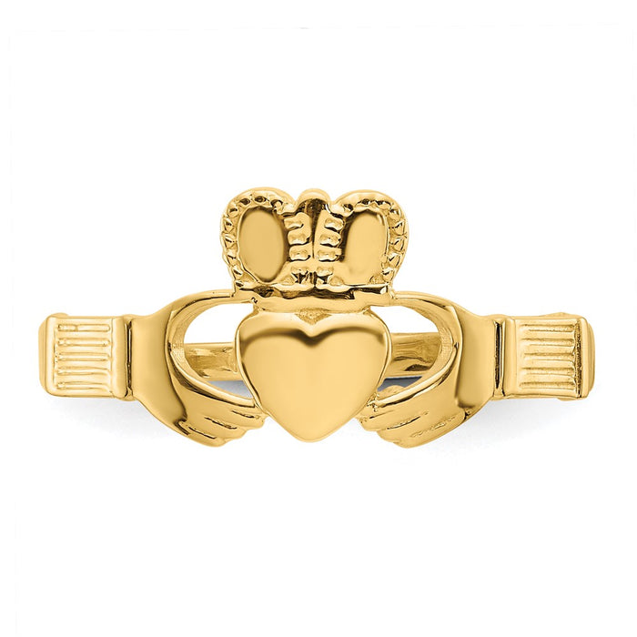 High-Quality 14K Gold Women's Claddagh Ring - Stylish & Affordable Design-4