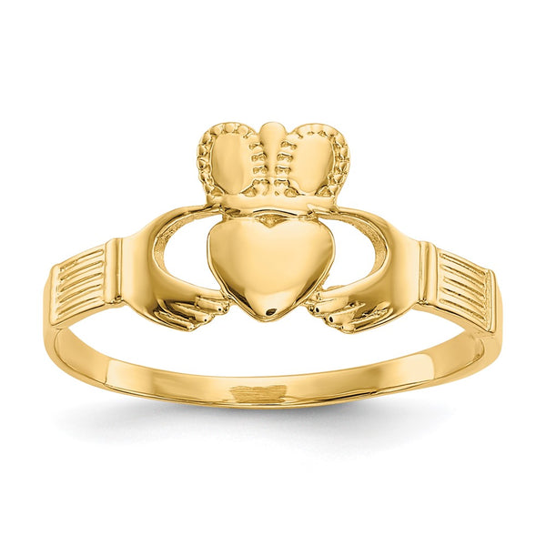 14K Gold Women's Claddagh Ring - Style GR1-1002038