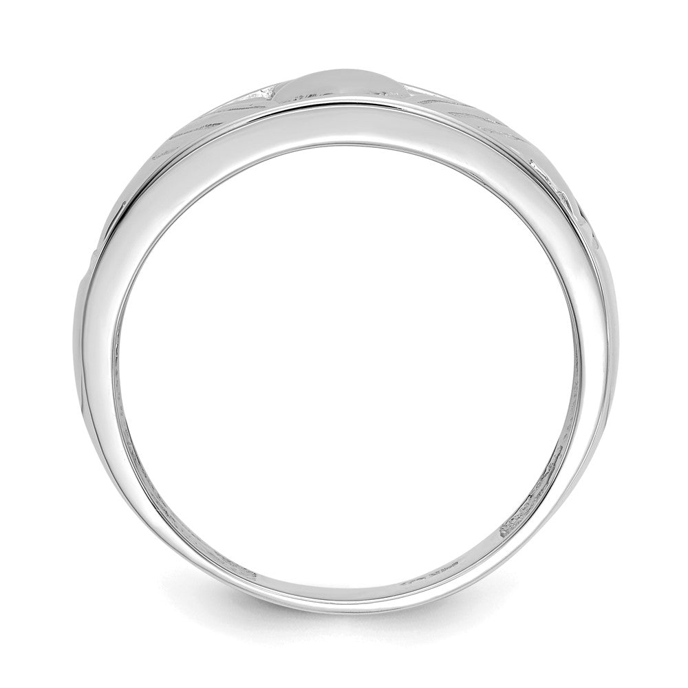 Buy Stylish Men's Claddagh Ring in 14K White Gold - Luxury & Quality Guaranteed
