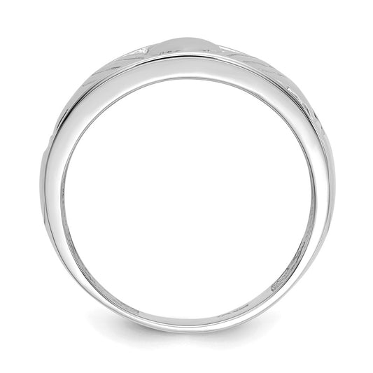 Buy Stylish Men's Claddagh Ring in 14K White Gold - Luxury & Quality Guaranteed